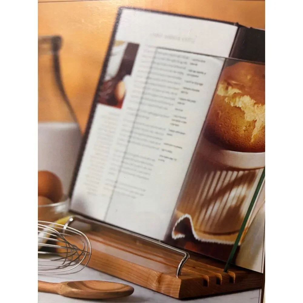 Williams-Sonoma Vintage 2004 Adjustable Maple Cookbook Holder - NIB